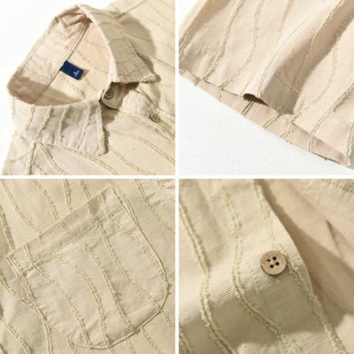 Camisa Casual de Algodón Puro para Hombre - Manga Corta Verano - Image 4