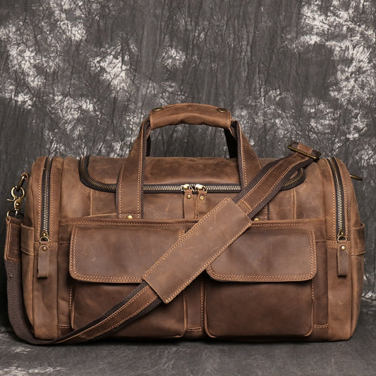 Bolsa de Viaje Cuero Crazy Horse Auténtico - Image 8