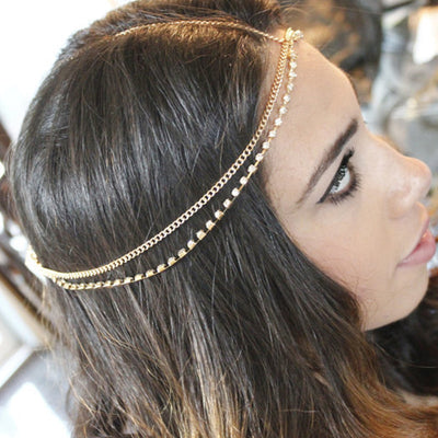 Diadema de Perlas Auspiciosas con Borlas y Cuentas Estilo Europeo y Americano - Image 24