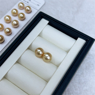 Aretes de Perla Dorada Nanyang Agua de Mar - Image 4