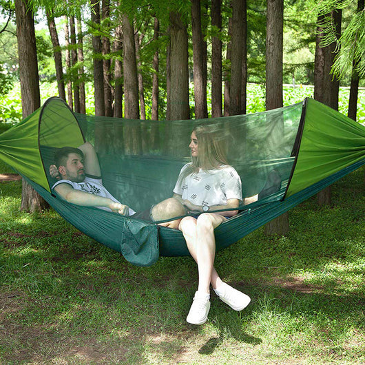 Hamaca de Camping Doble con Mosquitero Automático de Apertura Rápida - Image 8