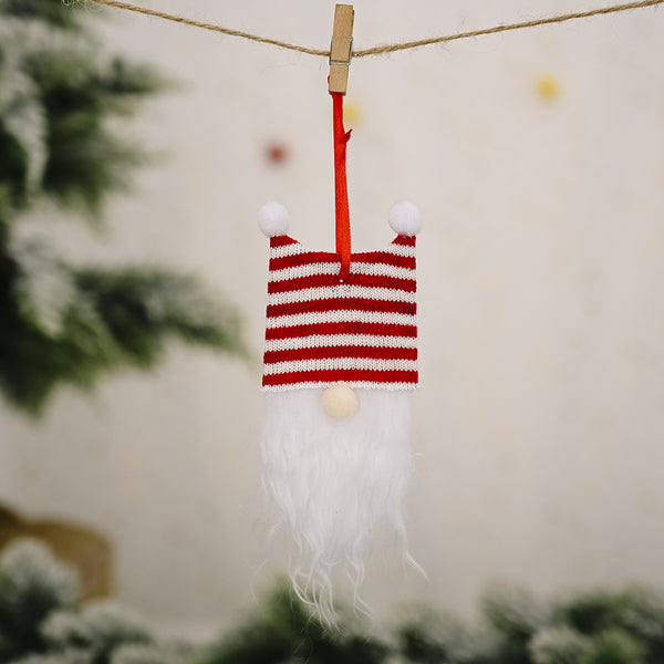 Adorno Navideño Gorro Doble Bola con Base de Madera - Decoración Festiva Elegante - Image 6