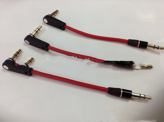 Cable Auxiliar 3.5mm Codo a Recto - Cobre Oxígeno Libre Chapado en Oro