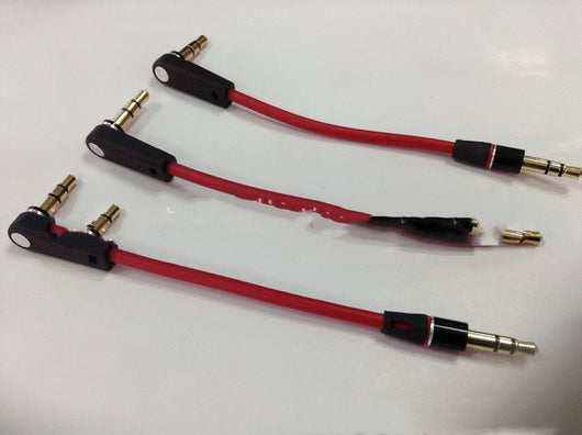 Cable Auxiliar 3.5mm Codo a Recto - Cobre Oxígeno Libre Chapado en Oro