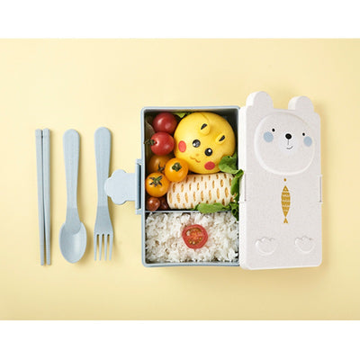 Lonchera Infantil de Fibra de Trigo con Compartimentos - Caja Bento para Niños - Image 19