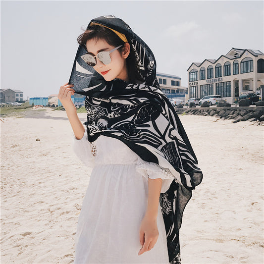 Pareo Bohemio Oversized con Protección Solar - Estilo Étnico - Image 2