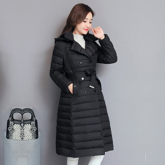 Abrigo Acolchado Mujer Largo con Capucha - Chaqueta Térmica Impermeable - Image 7