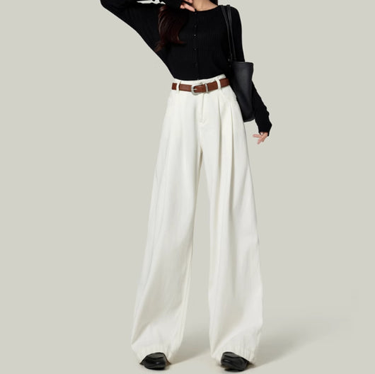 Pantalones Rectos de Tiro Alto para Mujeres Petite - Image 7