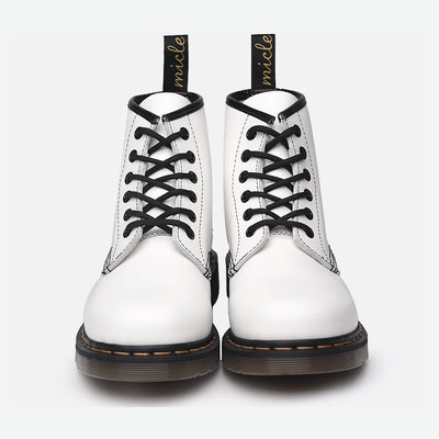 Botas Martin de Cuero Blanco Estilo Británico - Botines Altos Clásicos - Image 12