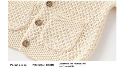 Suéter Abrigo Infantil Cuello Redondo para Otoño e Invierno - Image 13