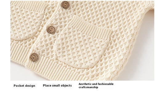 Suéter Abrigo Infantil Cuello Redondo para Otoño e Invierno - Image 13