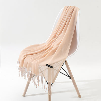 Bufanda Chal de Cachemira Otoño Invierno - Diseño Minimalista con Flecos - Image 16