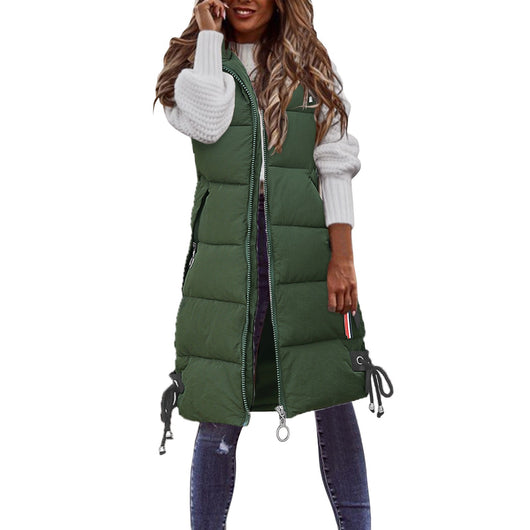 Chaleco de Algodón para Mujer - Largo Casual y Versátil - Image 10