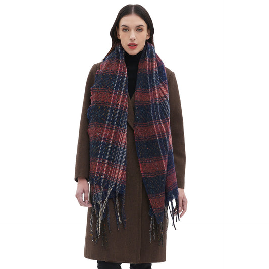 Bufanda de Cuadros Unisex con Flecos Estilo Europeo y Americano - Image 2