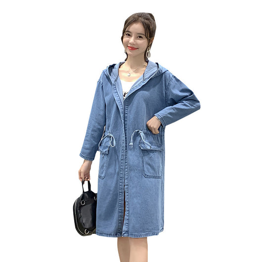 Cardigan Abrigo Trench con Capucha para Mujer - Manga Larga - Image 2