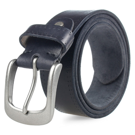 Cinturón de Cuero Curtido Vegetal Premium Unisex con Hebilla de Aleación - Image 5