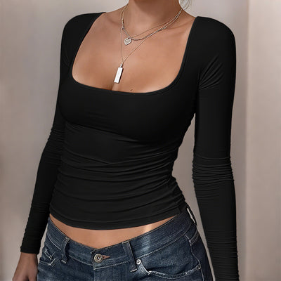 Blusa Manga Larga Ajustada Estilo Hot Girl - Image 4