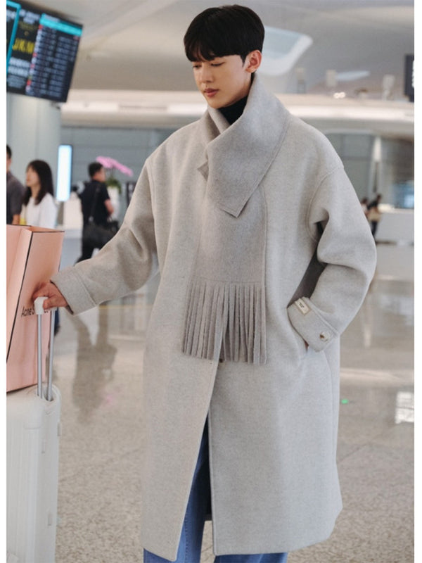 Abrigo de Lana Hombre Estilo Británico Clásico - Otoño e Invierno