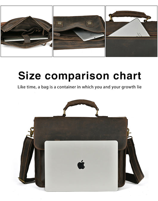 Bolso Crossbody para Laptop de Cuero Premium con Asa Simple - Image 15