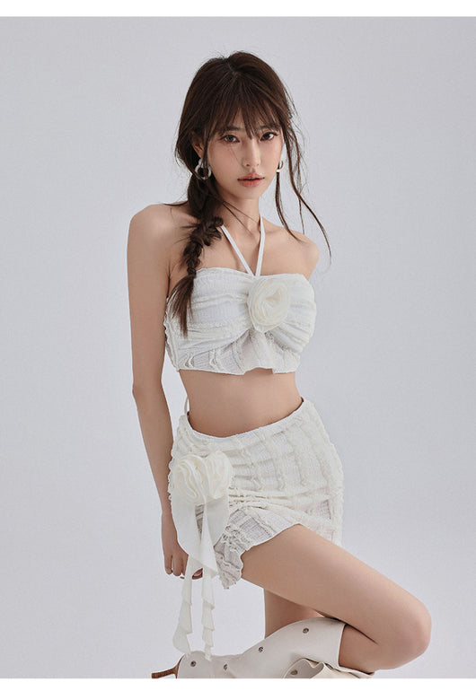 Traje de Baño Mujer Tres Piezas Dividido con Cobertura Abdominal - Image 8