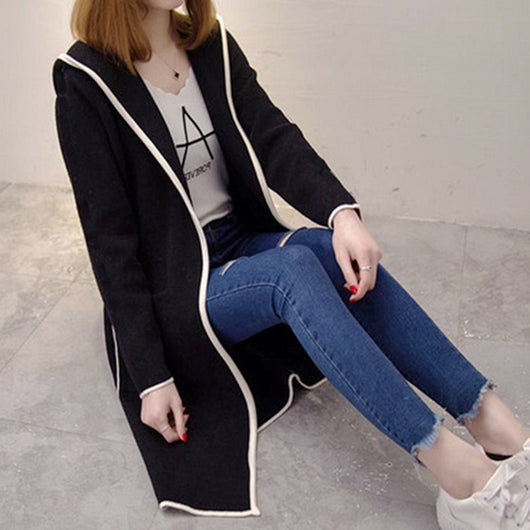 Abrigo Cardigan Trench de Largo Medio para Mujer - Image 2