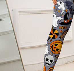 Leggings con Murciélagos, Fantasmas y Calabazas para Halloween - Image 8