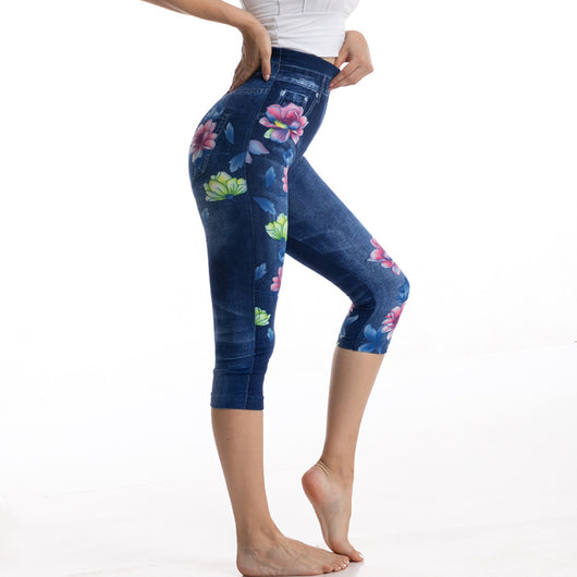 Leggings Denim Estampado con Ajuste Slim Elástico - Image 9