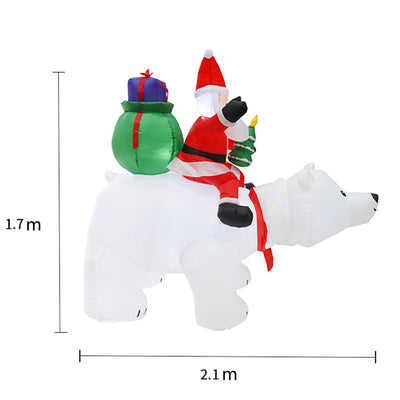 Decoración Navideña Inflable Santa Claus con Luz LED - Soldado Navideño para Jardín - Image 8