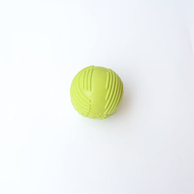 Sapphire blue TPR dog sound ball with a textured surface for teeth grinding and biting. - Image 11