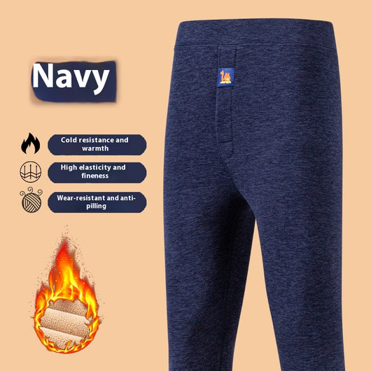 Pantalones Térmicos de Terciopelo Camello Forrados en Forro Polar para Hombre Talla Grande - Image 6
