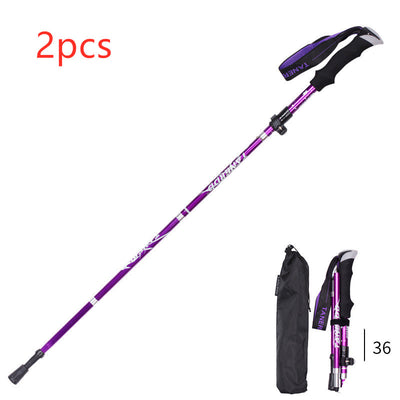 Bastón de Trekking Plegable Ultra Ligero con Mango Recto - Retráctil y Portátil - Image 23