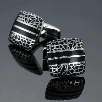 Gemelos Vintage con Patrón Esmaltado - Colección Cube Artesanal - Image 9