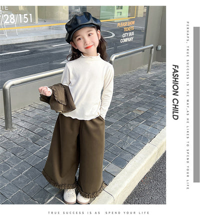 Conjunto de Tres Piezas: Chaleco Stringy Selvedge Fashionable para Niñas - Image 22