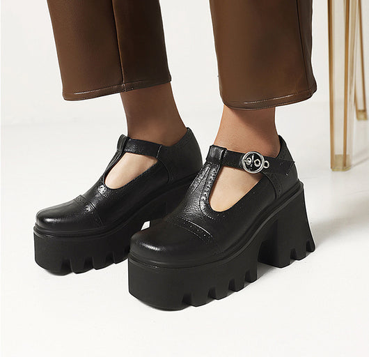 Zapatos Casuales para Mujer con Hebilla y Suela Gruesa - Image 3