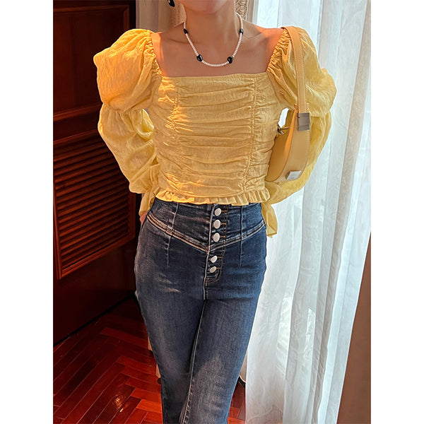 Blusa de Diseño para Mujer con Cintura Francesa