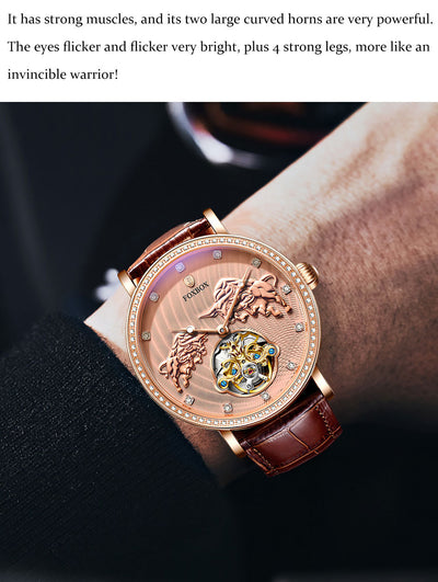Reloj Mecánico para Hombre con Diamantes - Edición Conmemorativa Resistente al Agua - Image 12
