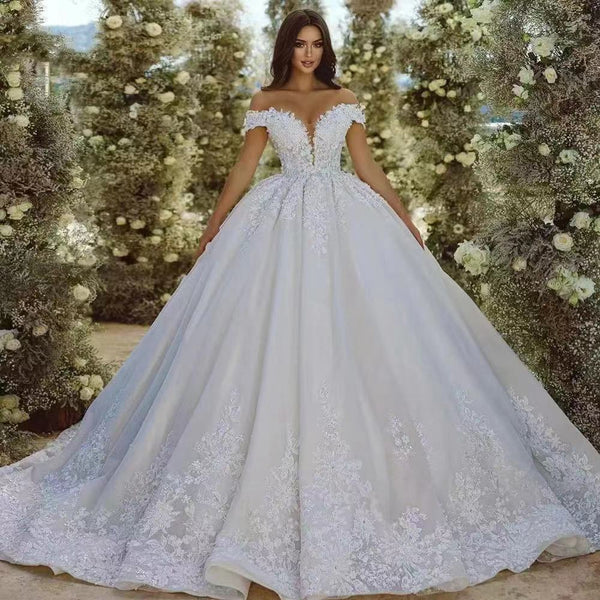 Vestido de Novia Minimalista con Hombros Descubiertos