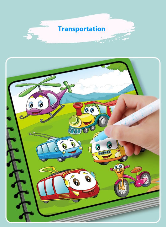 Libro Mágico de Pintura con Agua para Niños - Álbum de Colorear Reutilizable - Image 28