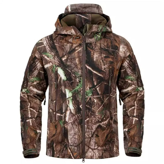 Chaqueta Táctica Impermeable Camuflaje Silencioso para Hombre