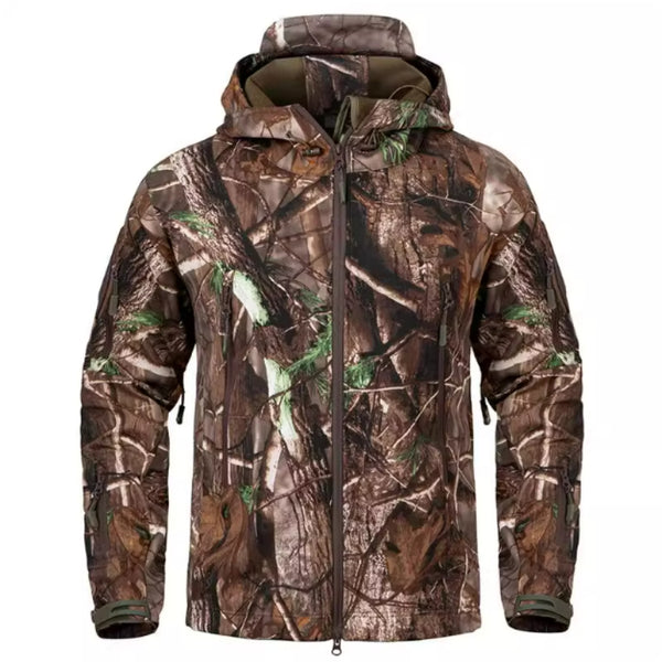 Chaqueta Táctica Impermeable Camuflaje Silencioso para Hombre