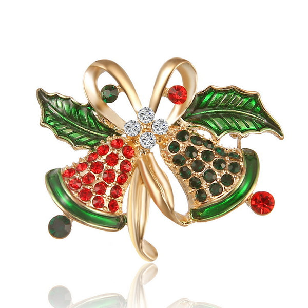 Broche Navideño Arco Diamante Multicolor - Adorno de Corona Festivo - Image 3