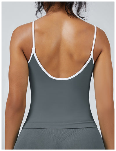 Chaleco Deportivo Mujer Espalda Descubierta Contraste de Colores - Image 33