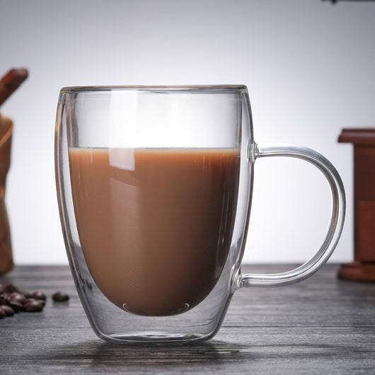 Taza de Café Térmica de Vidrio Borosilicato Doble Capa con Asa - Image 20