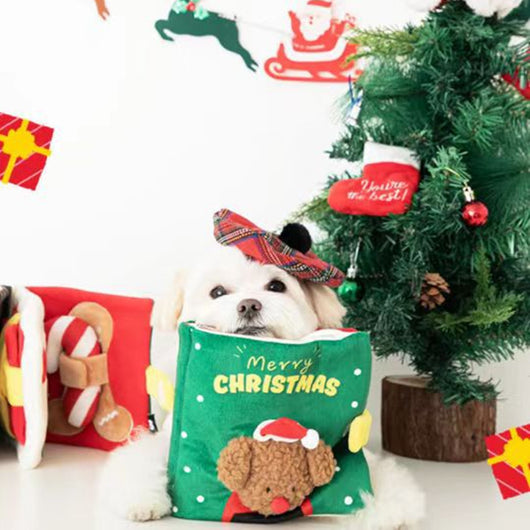 Juguete Interactivo Navideño para Perros - Libro Escondedor de Premios