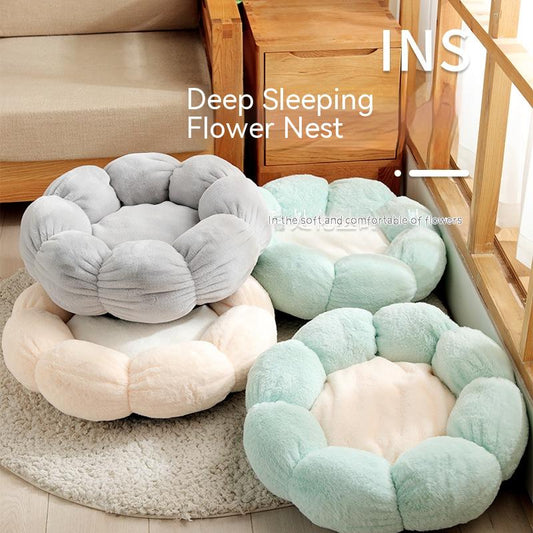 Casa Cama Nido Floral Suave para Perros