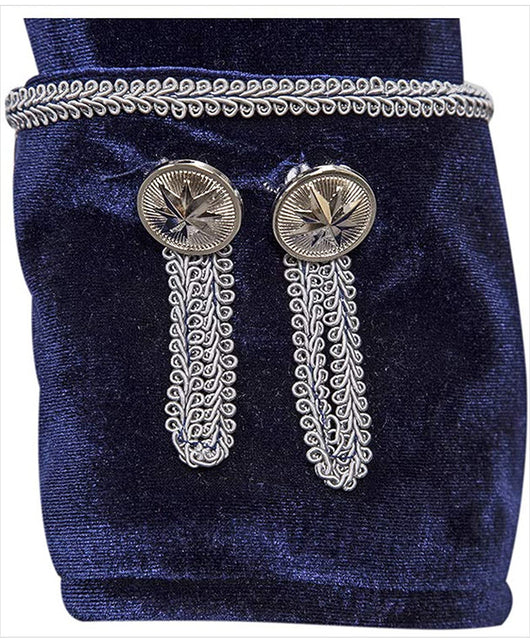 Abrigo Uniforme Steampunk Terciopelo Cuello Alto para Hombre - Image 15