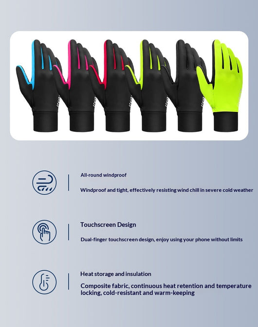 Guantes de Ciclismo con Forro Polar, Cálidos y Compatibles con Pantalla Táctil - Image 11