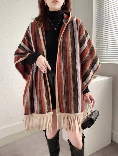 Poncho Étnico Convertible con Capucha - Image 18