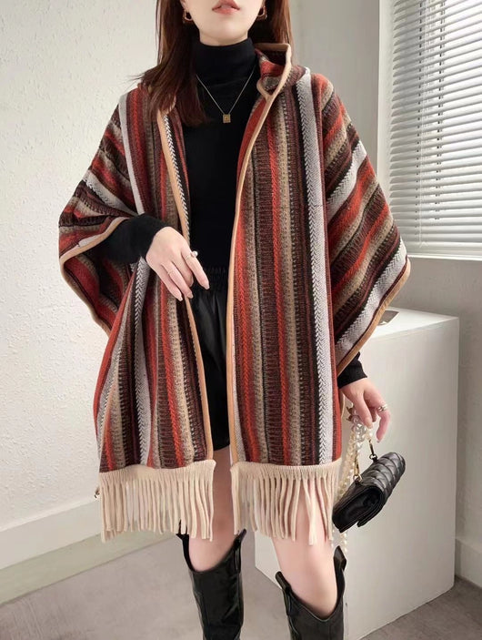 Poncho Étnico Convertible con Capucha - Image 18