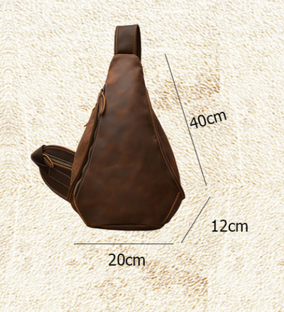 Bolsa de Pecho de Cuero Genuino para Hombre - Estilo Europeo - Image 11
